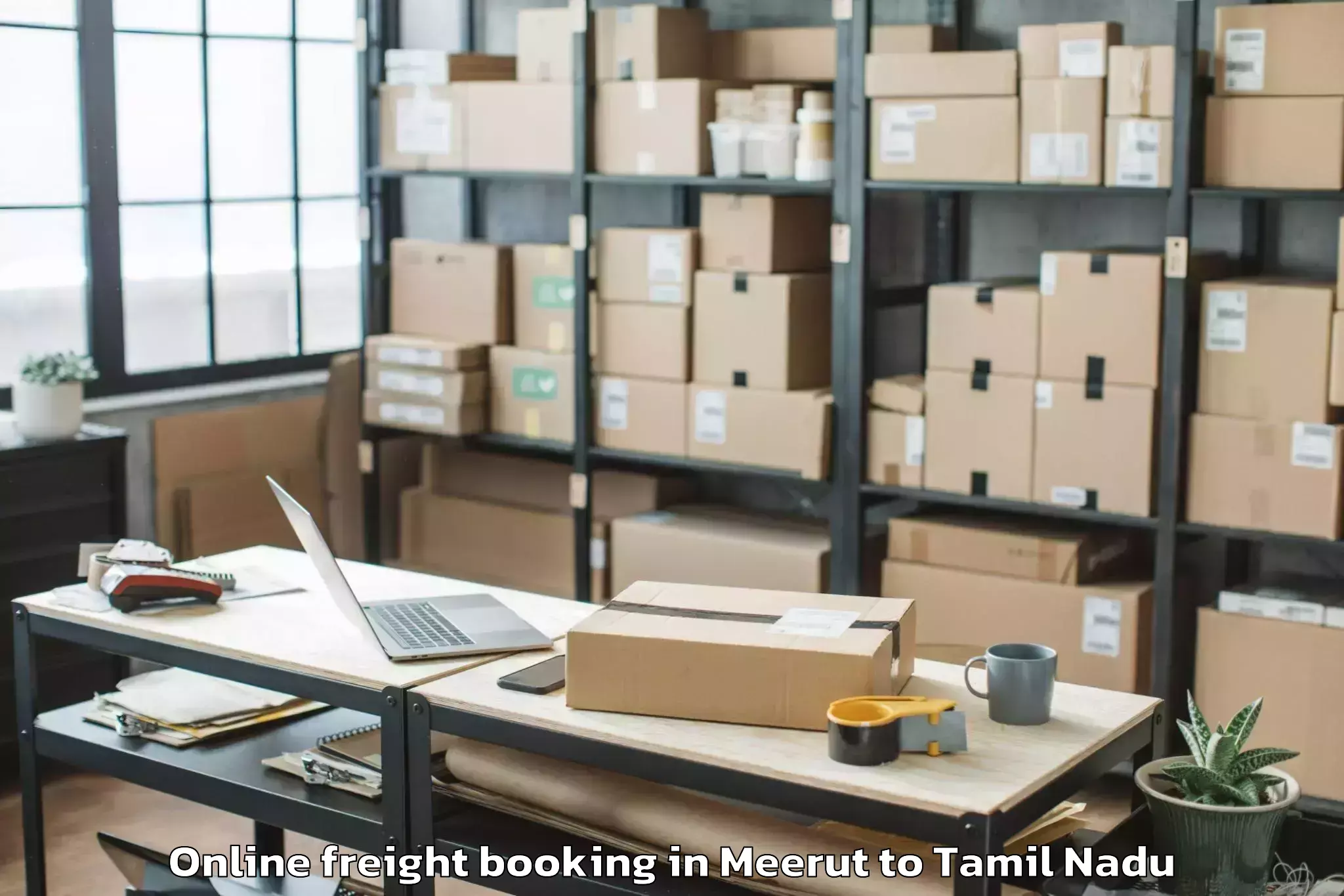 Easy Meerut to Aduthurai Online Freight Booking Booking